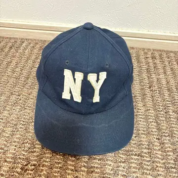 NY 로고 자수 네이비 캡 초레어