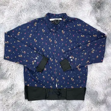 midorikawa 천사 패턴 스윙탑 숏 기장 블루종