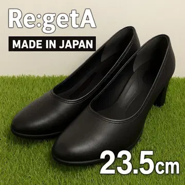 리게타 블랙 펌프스 23.5cm 6cm 힐 출퇴근 포멀하게