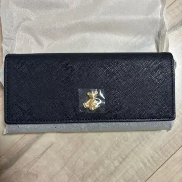 블랙 장지갑 골드 테디베어 참 포함