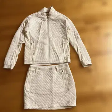 adidas 화이트 자켓과 스커트 세트 L