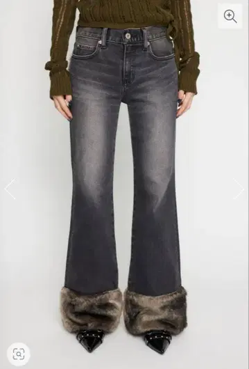 LAGUA GEM 퍼 데님 블랙 24inch