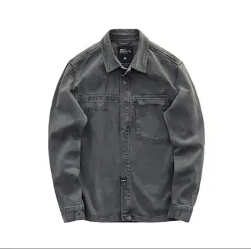 빈티지풍 워크 셔츠 자켓 M 사이즈 페이드 블랙 L 사이즈