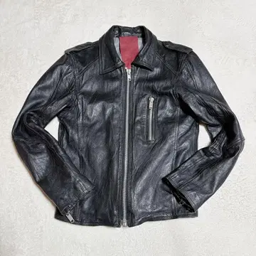 싱글 리얼 가죽 자켓