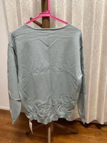 세탁 가능한 긴팔 니트 민트 그린