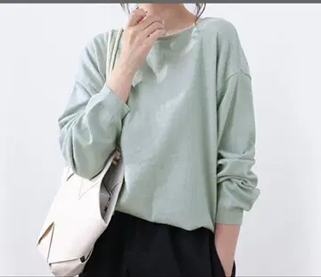 세탁 가능한 긴팔 니트 민트 그린