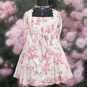 00s y2k LIZ LISA 원피스 공주풍 꽃무늬 레이스 당시물
