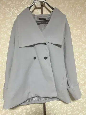 Heather 헤더 / BIG 칼라 미들 코트 블루