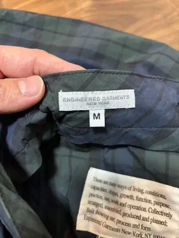 ENGINEERED GARMENTS / 체크 팬츠 블랙워치