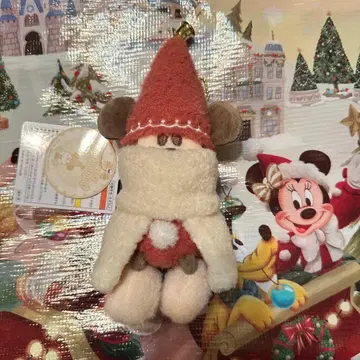 디즈니 2025 크리스마스 릴린린 인형 배지 빨간색