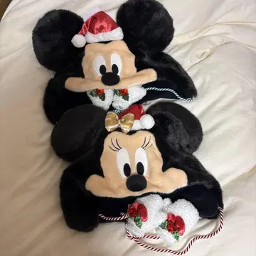 택 포함 새상품 디즈니 크리스마스 팬캡 미키 미니