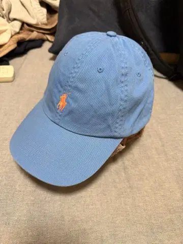 POLO 스카이블루 자수 캡