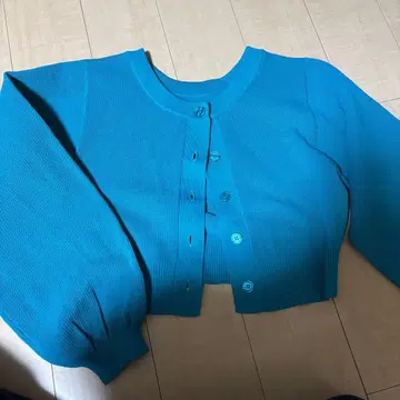 SLY 숏 기장 가디건 에메랄드 그린