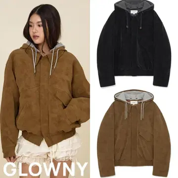 GLOWNY 후드 부착 브라운 자켓
