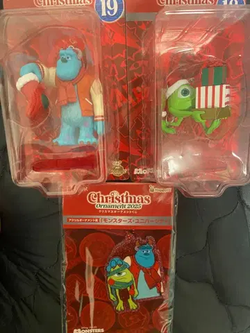 [ 묶음 판매 ] 디즈니 오너먼트 크리스마스 몬스터 주식회사 3점