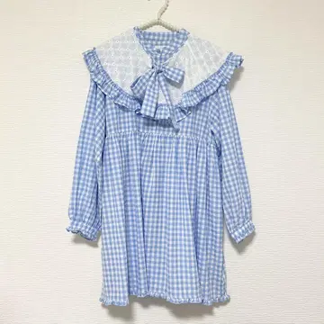 [ merry jenny ] 깅엄 2way 미니 원피스 ( 블루 )