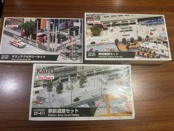 KATO DioTown 역전 도로 세트 & 액세서리 세트 3개 미사용품