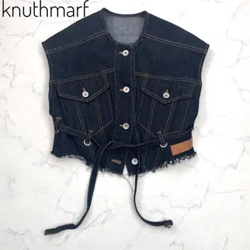 새상품급 knuthmarf 크누스마프 데님 베스트 벨트 포함 컷팅