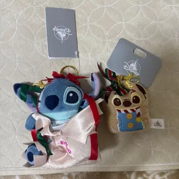 디즈니 스티치 봉제 인형 키링 DISNEY CHRISTMAS