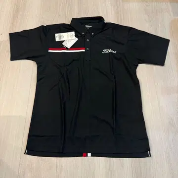 Titleist 피케 셔츠 블랙 스트라이프