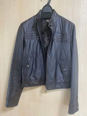 LET'S SEE ITALY 천연 가죽 라이더 가죽 자켓