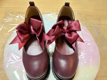 AnkRouge 앙크루즈 새틴 리본 인조 가죽 신발 인기 완판템