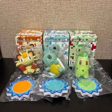 포켓몬 인형 피규어 컬렉션 나옹 꼬부기 치코리타 세트