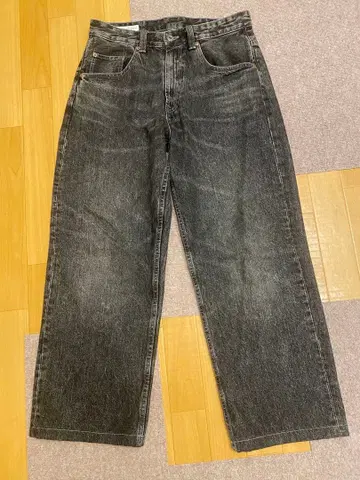 자라 배기 데님 블랙