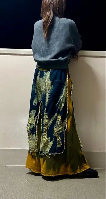 데님 데미지 가공 청바지