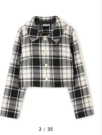 질스튜어트 루프얀 체크 자켓 M 사이즈