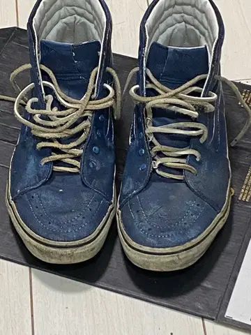 Vans 네이비 하이컷 스니커즈