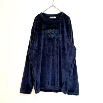 허시파피 룸웨어 나이트 웨어 L 네이비 벨로아 긴팔 가을 겨울