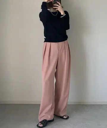 ok.soon long length 와이드 컬러 슬랙스 (팬츠)