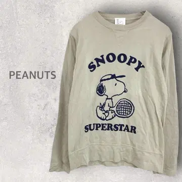 [피넛] 스누피 티셔츠 M 긴팔 크루넥 코튼 맨투맨
