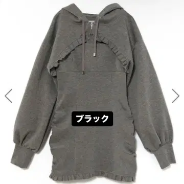 bubbles 버블스 퍼프 슬리브 맨투맨 원피스 블랙