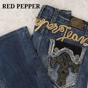 레드페퍼 자수 십자가 크로스 코인 스트레치 데님 w30