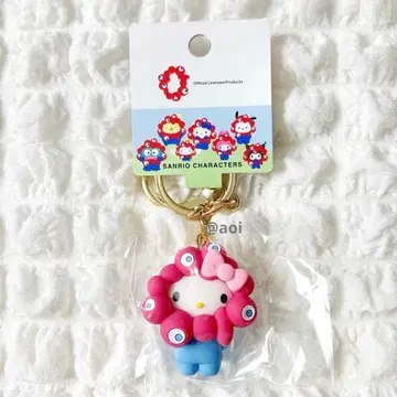 산리오 미야쿠미야쿠 입체 마스코트 컬러 키링 키티