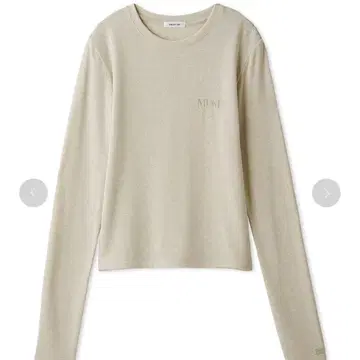 FRAY I.D 라메 플라이스 자수 롱 T셔츠