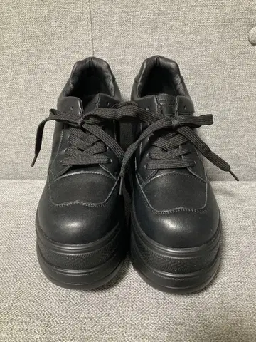 통굽 스니커즈 10cm 이상 신장 up 블랙 인힐 스니커즈 24cm