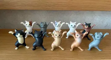 고양이 펜꽂이 가챠가챠 고양이 피규어 10마리