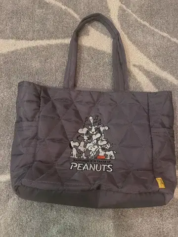 스누피 자수 퀼팅 토트백