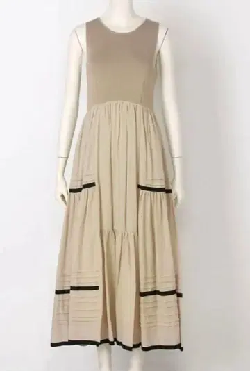 프레이 아이디 코튼 개더 니트 콤비 원피스