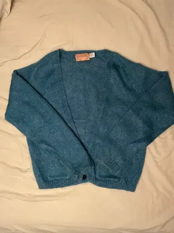 모헤어 가디건 구제 의류 Worthington 파란색 가디건