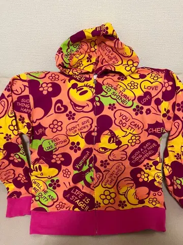 도쿄 디즈니 리조트 미키 미니 후드 부착 후드티 M