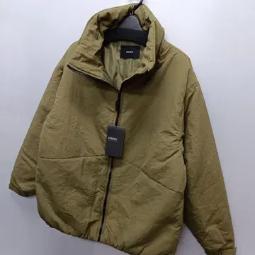 새상품 남성용 M 사이즈 발수 나일론 스탠드 카라 패딩 자켓 그린