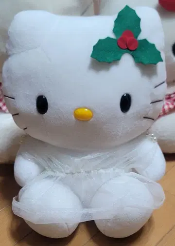 레어 헬로키티 화이트 크리스마스 드레스 레트로 2001년