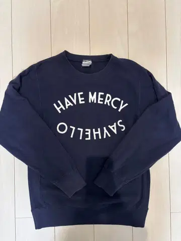 SAYHELLO 세이하로 HAVE MERCY 맨투맨 네이비