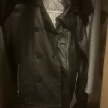 COMME CA ISM 블랙 가죽 아우터 M