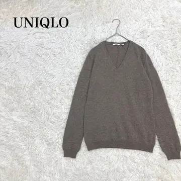 새상품급 유니클로 UNIQLO 캐시미어 V넥 스웨터 긴팔 M