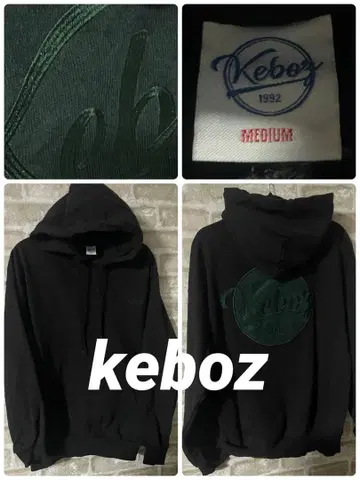 keboz 남성용 M 후드티 코듀로이 로고 케보즈 빅 로고